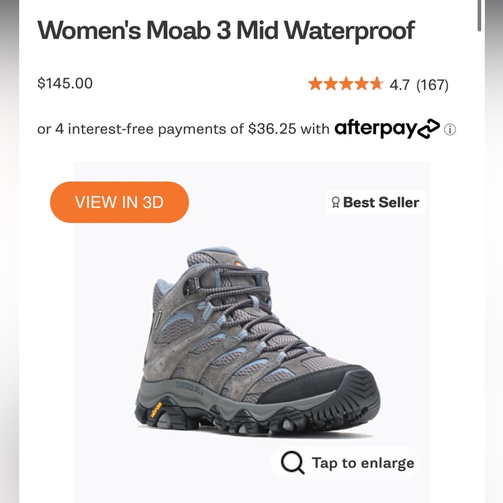 Women’s Moab 3 Waterproof Hiking Boots